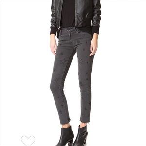 MOTHER Written In The Stars Frayed Skinny Jeans